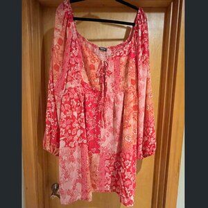 🌈 Nasty Gal Paisley Sundress – Plus Size 20 | Vacation Brunch Dress